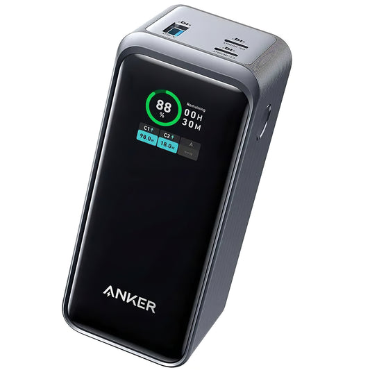 Eksterna baterija Anker Prime, 20000mAh, 200W, QC + PD, 1 x USB-A - 2 x USB-C, Crna A1336011