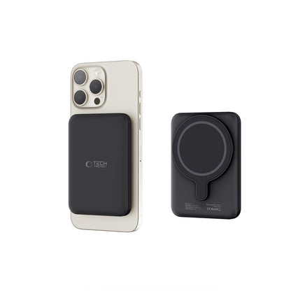 Eksterna Baterija Wireless Tech-Protect PB10 LifeMag, 5000mAh, 15W, PD + FQI, 1 x QI - 1 x USB-C, Crna