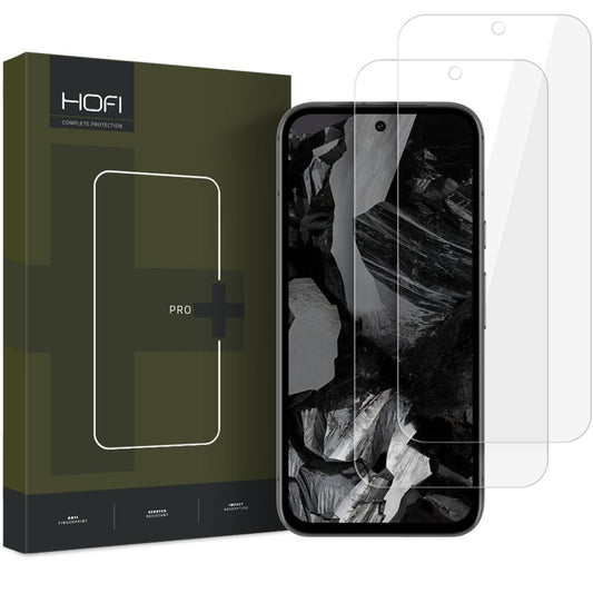 Folija za zaštitu ekrana HOFI Glass PRO+ za Google Pixel 9 / 9 Pro, Kaljeno staklo, Pun lepak, Set od 2 komada, 2.5D