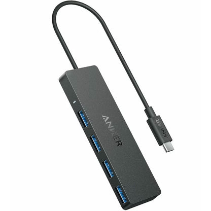 USB-C Anker hub, 4 x USB-A 3.0, crni A8309G11